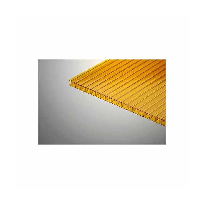 Сотовый поликарбонат 6 мм ПОЛИГАЛЬ ПРАКТИЧНЫЙ оранжевый 2100х6000 мм